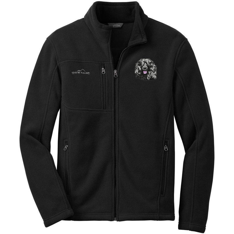 Portuguese Water Dog Embroidered Mens Fleece Jackets