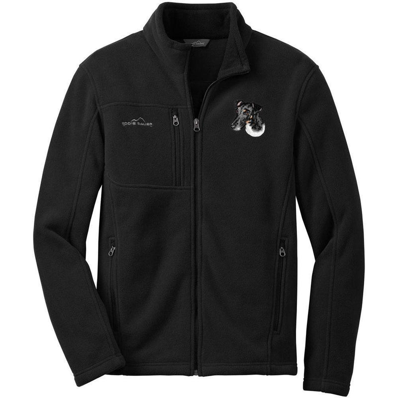 Smooth Fox Terrier Embroidered Mens Fleece Jackets
