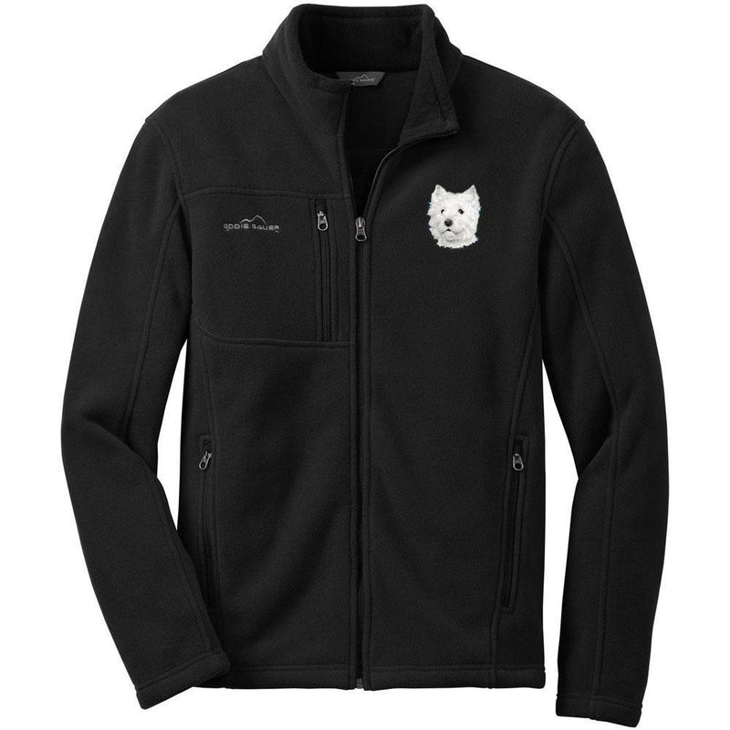 West Highland White Terrier Embroidered Mens Fleece Jackets