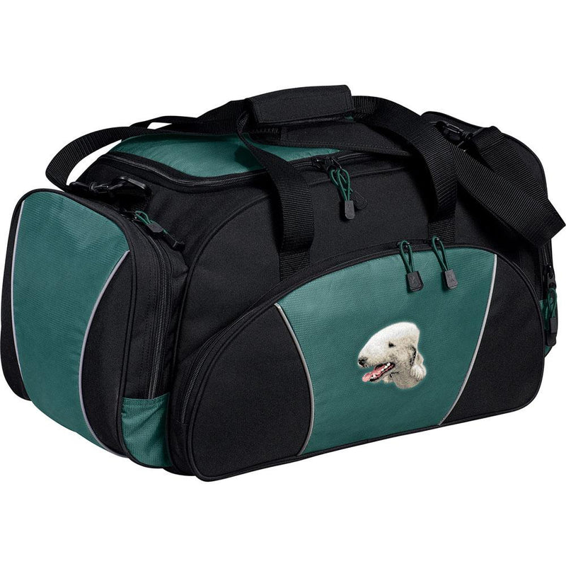 Bedlington Terrier Embroidered Duffel Bags