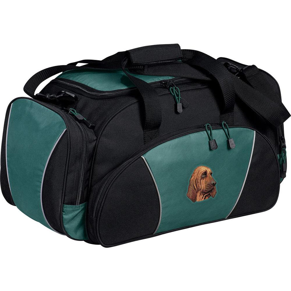 Embroidered Duffel Bags Hunter Green  Bloodhound DM411