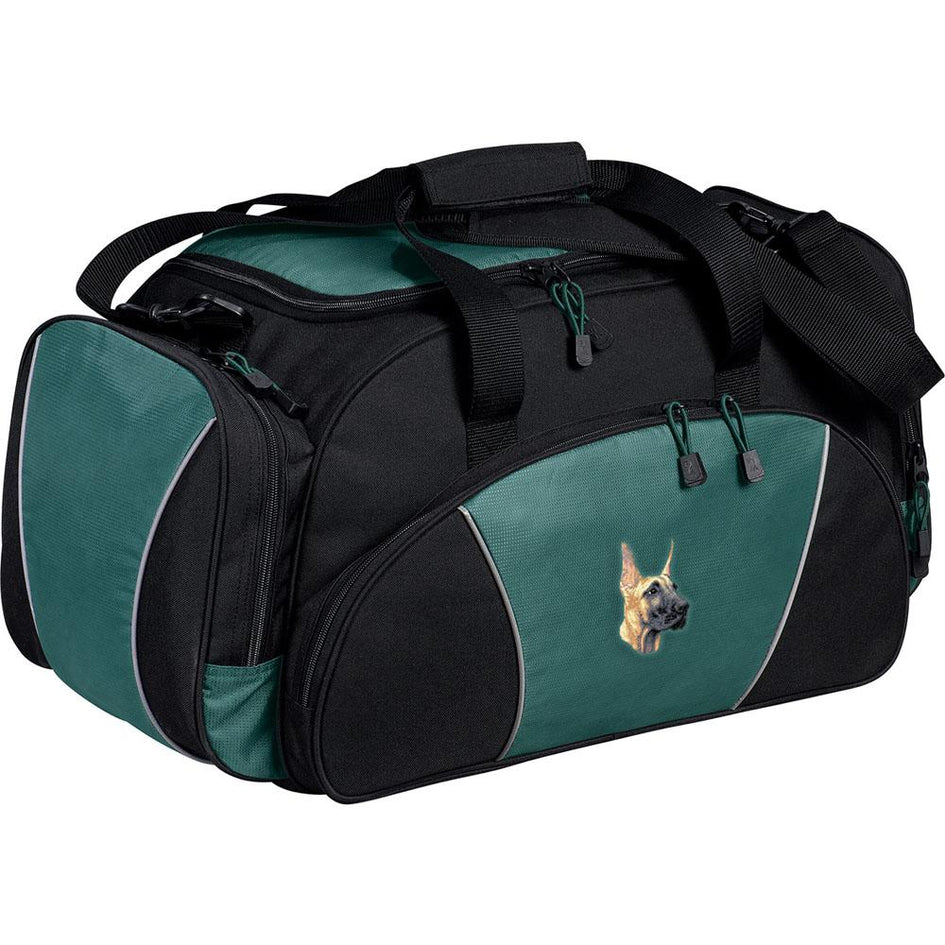 Embroidered Duffel Bags Hunter Green  Great Dane D71