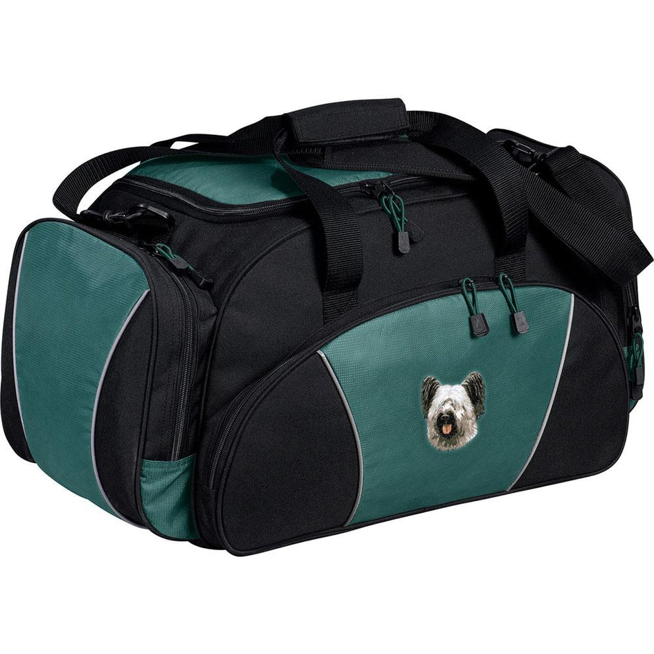 Embroidered Duffel Bags Hunter Green  Skye Terrier DN392