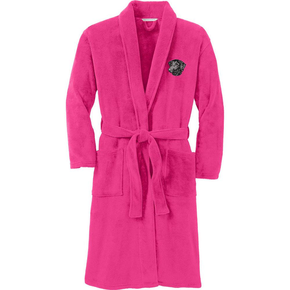 Port Authority Plush Microfleece Robe Pink Raspberry Large/X-Large Curly Coated Retriever D137