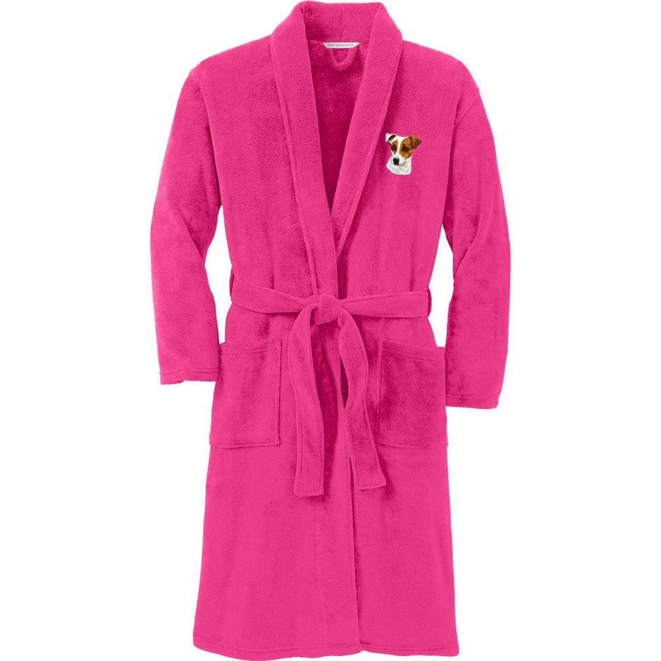 Port Authority Plush Microfleece Robe Pink Raspberry Large/X-Large Parson Russell Terrier D26