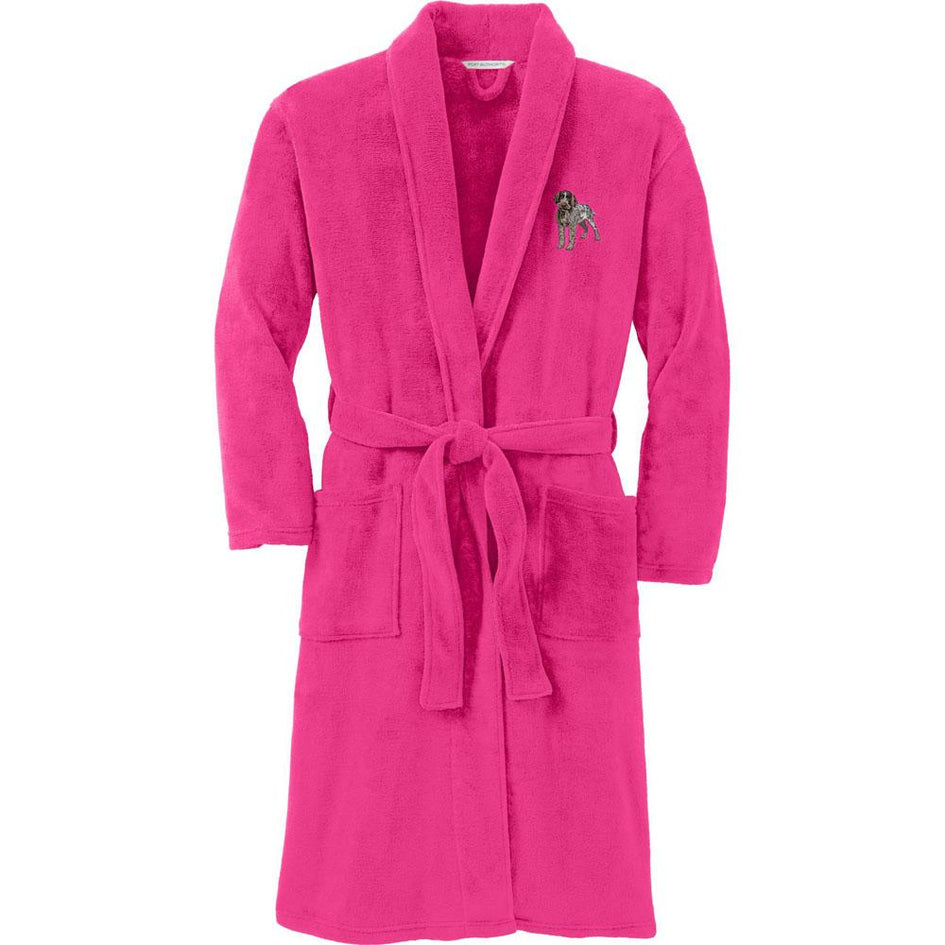Port Authority Plush Microfleece Robe Pink Raspberry Large/X-Large Wirehaired Pointing Griffon DV193