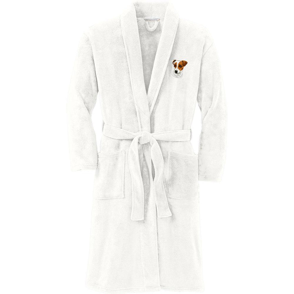 Port Authority Plush Microfleece Robe Marshmallow Large/X-Large Parson Russell Terrier D26
