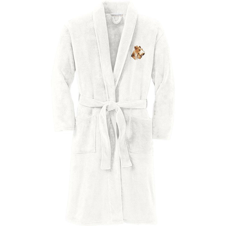 Port Authority Plush Microfleece Robe Marshmallow Large/X-Large Wire Fox Terrier D107