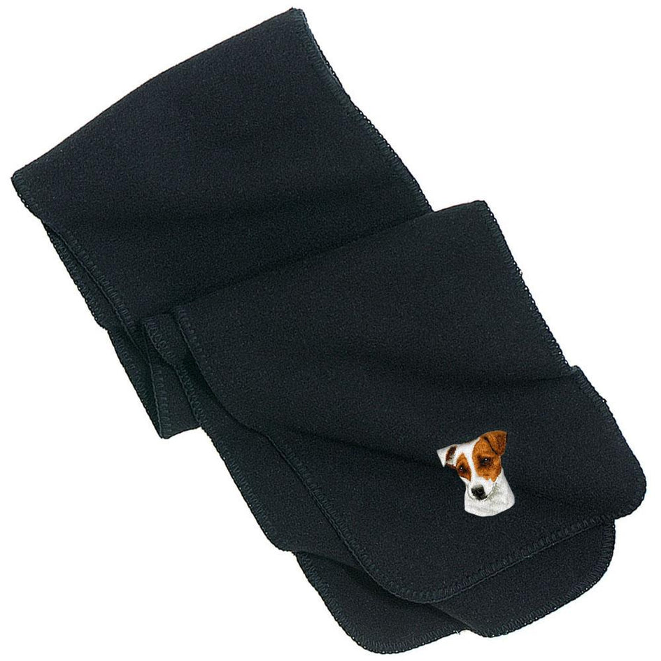 Embroidered Scarves Black  Parson Russell Terrier D26