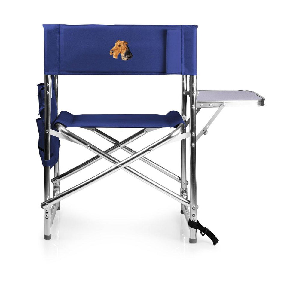 Airedale Terrier Embroidered Sports Chair