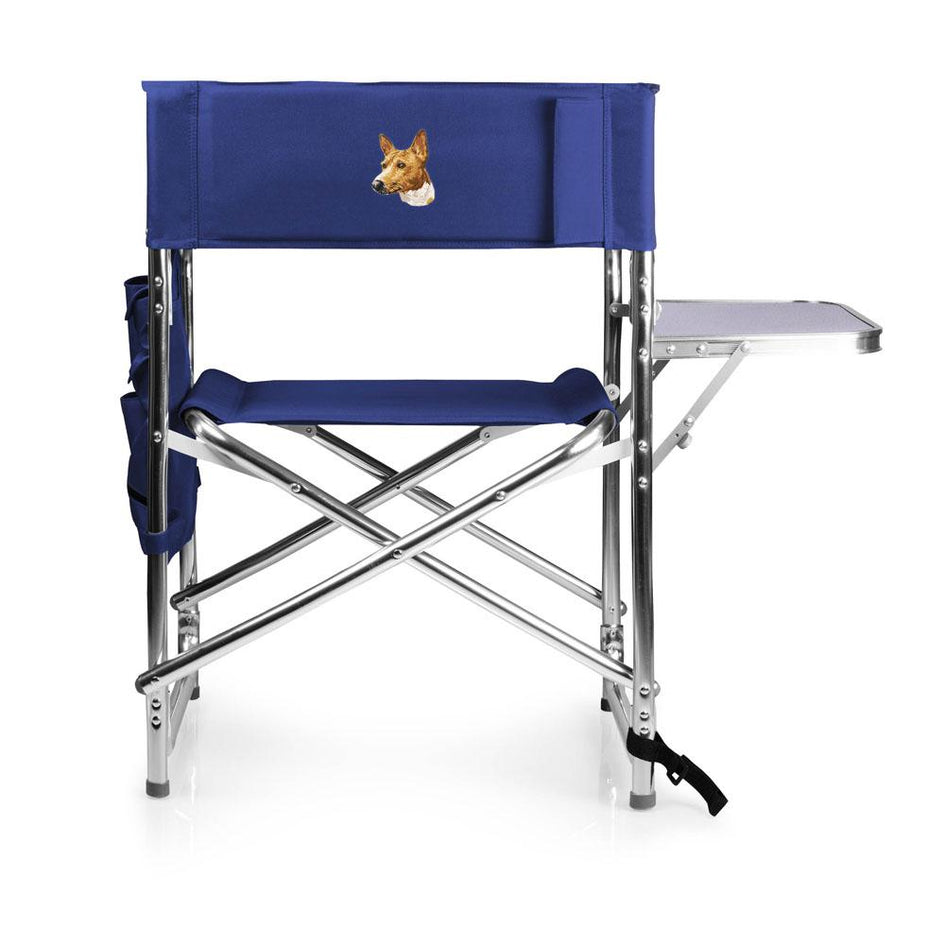 Basenji Embroidered Sports Chair