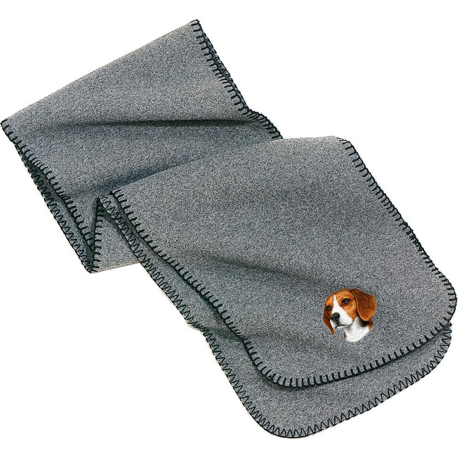 Embroidered Scarves Heather Gray  Beagle D31