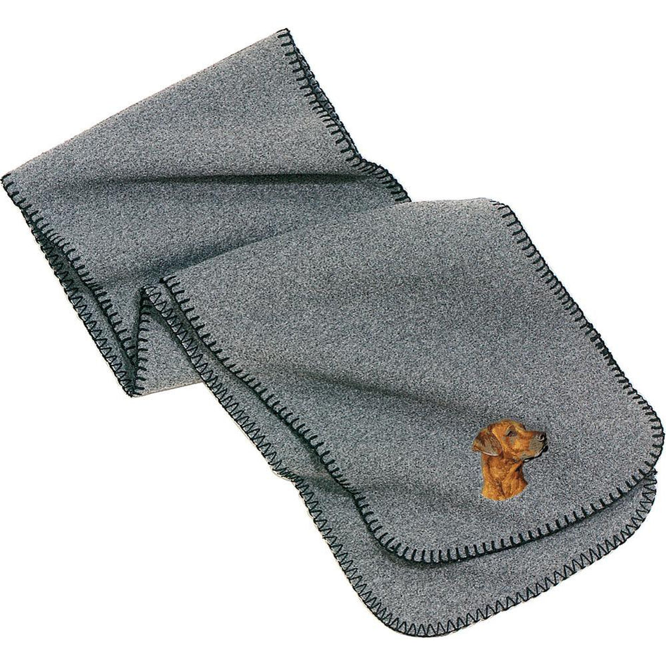 Embroidered Scarves Heather Gray  Rhodesian Ridgeback DN297