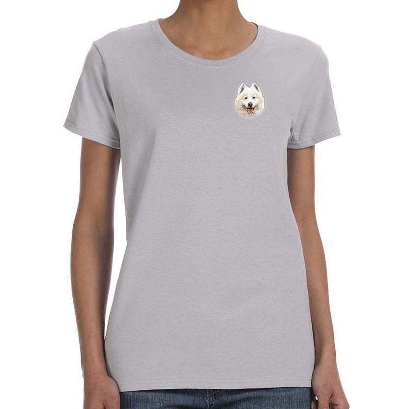 Samoyed Embroidered Ladies T-Shirts | AKC Shop