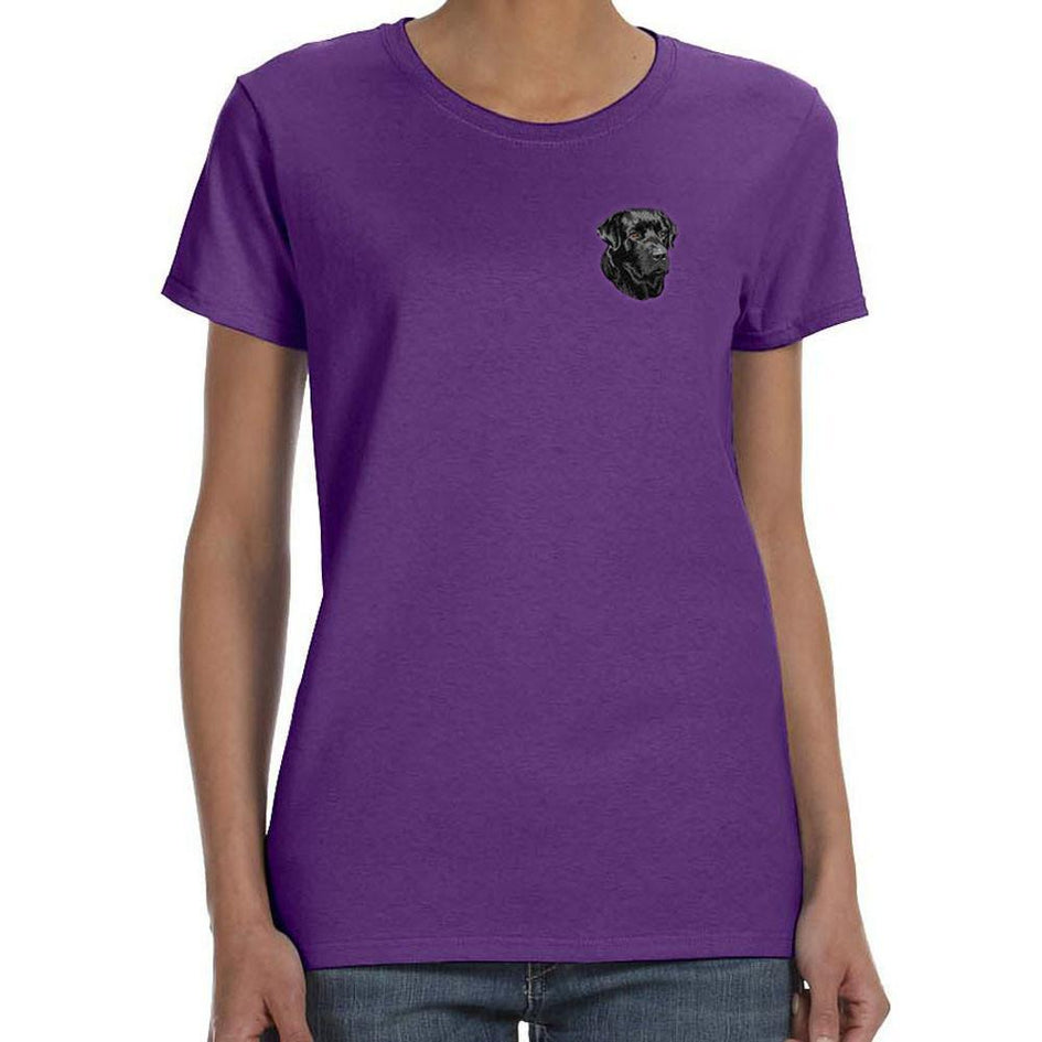 Embroidered Ladies T-Shirts Purple 3X Large Labrador Retriever DM248