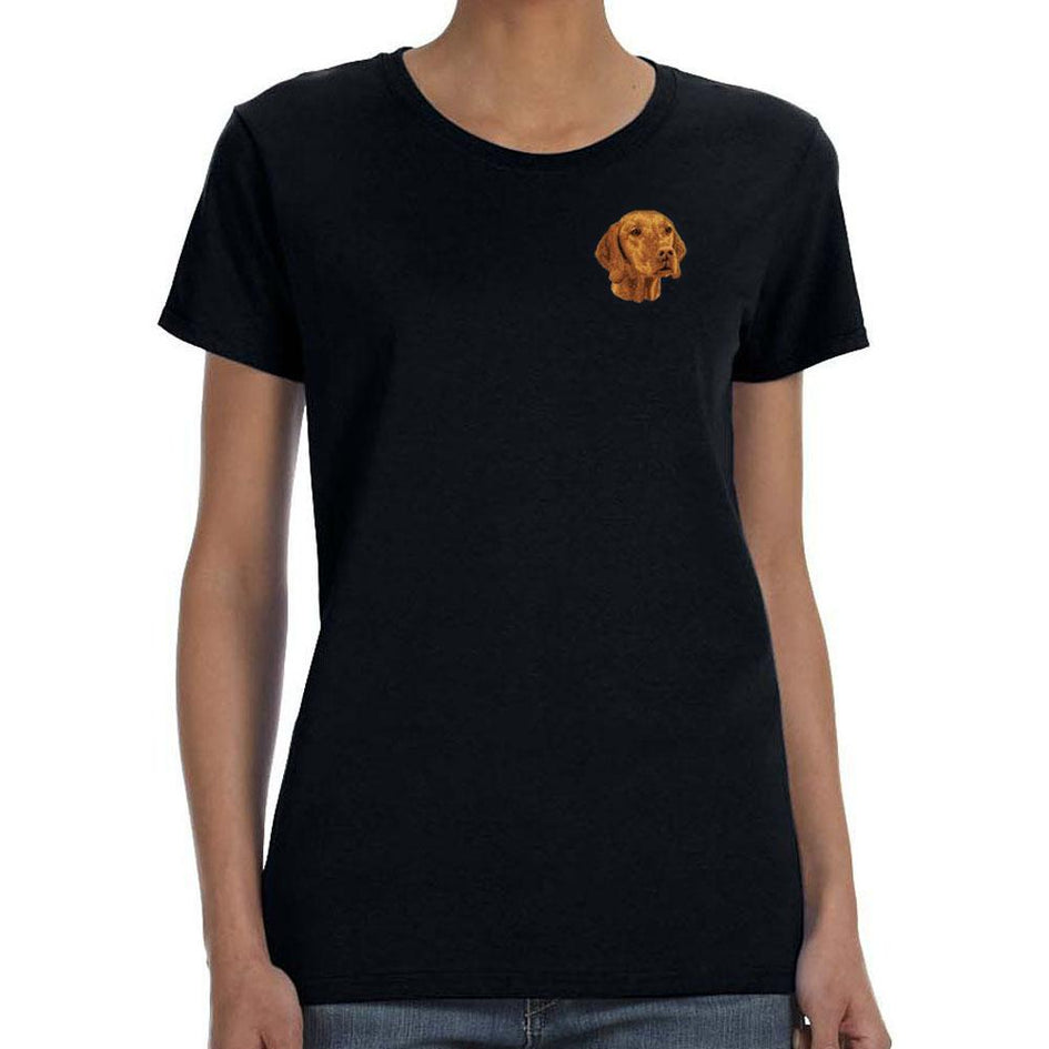 Vizsla Embroidered Ladies T-Shirts