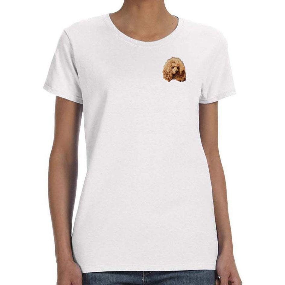 Poodle Embroidered Ladies T-Shirts