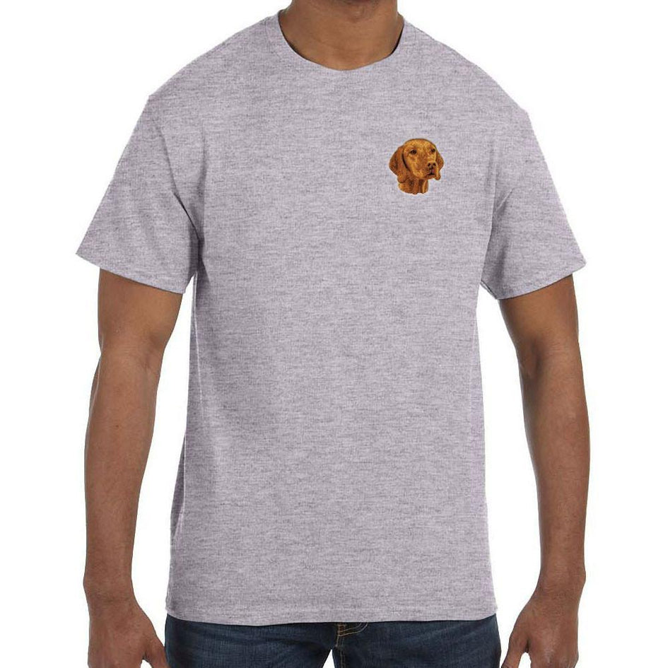 Embroidered Mens T-Shirts Sport Gray 3X Large Vizsla D93