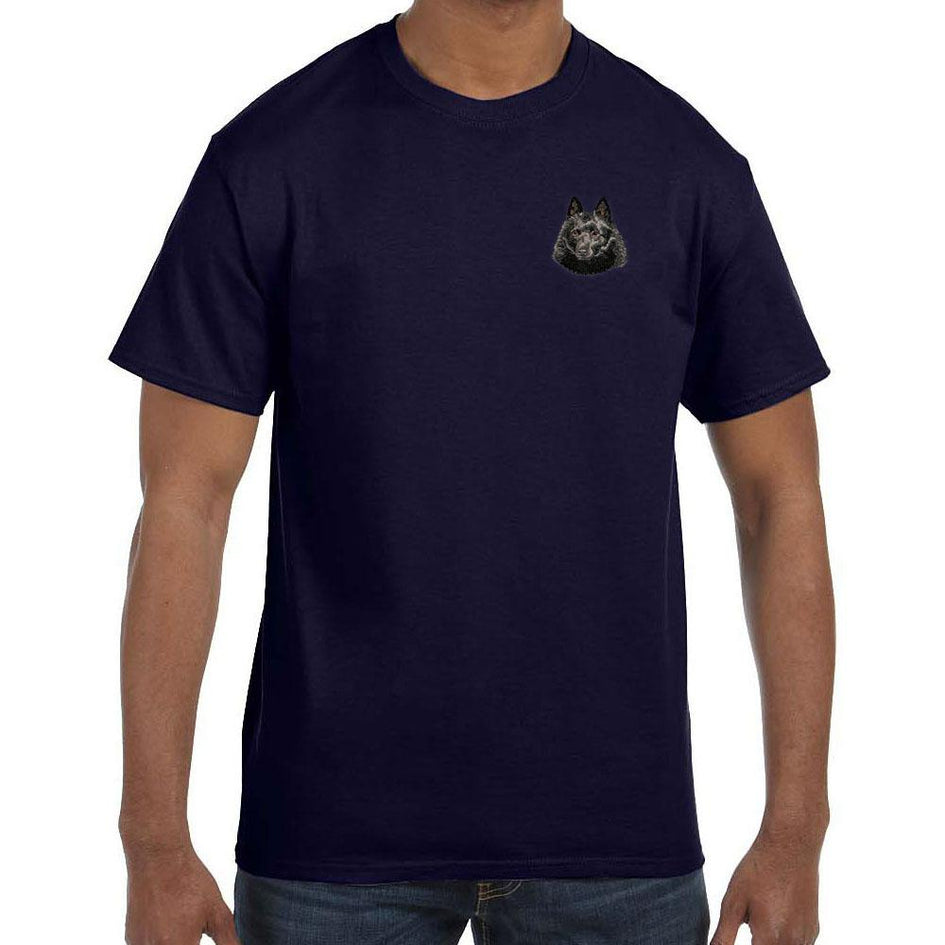 Schipperke Embroidered Mens T-Shirts