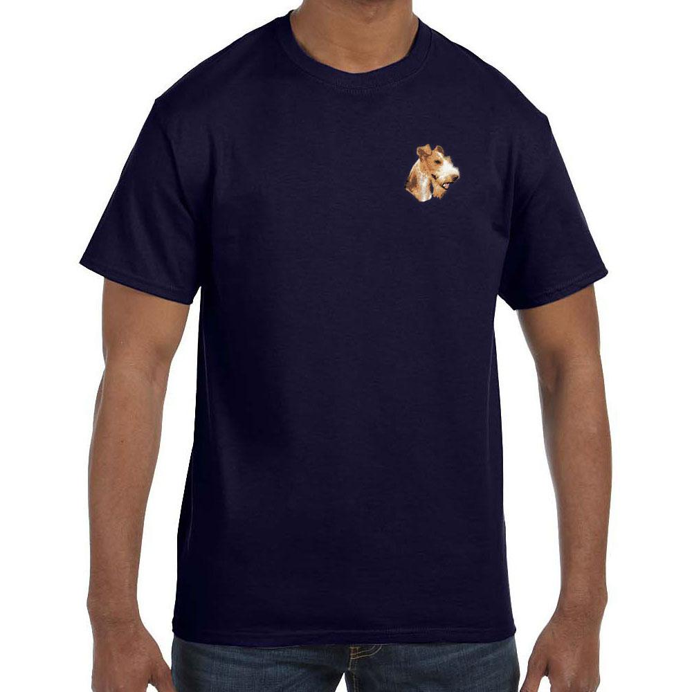 Wire Fox Terrier Embroidered Mens T-Shirts | AKC Shop