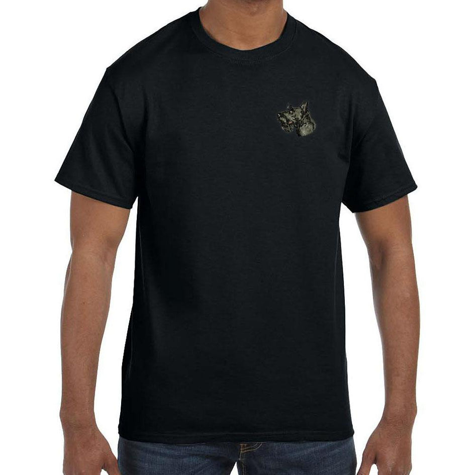 Scottish Terrier Embroidered Mens T-Shirts