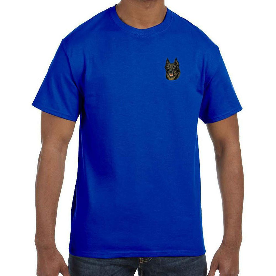 Embroidered Mens T-Shirts Royal Blue 3X Large Beauceron DV165