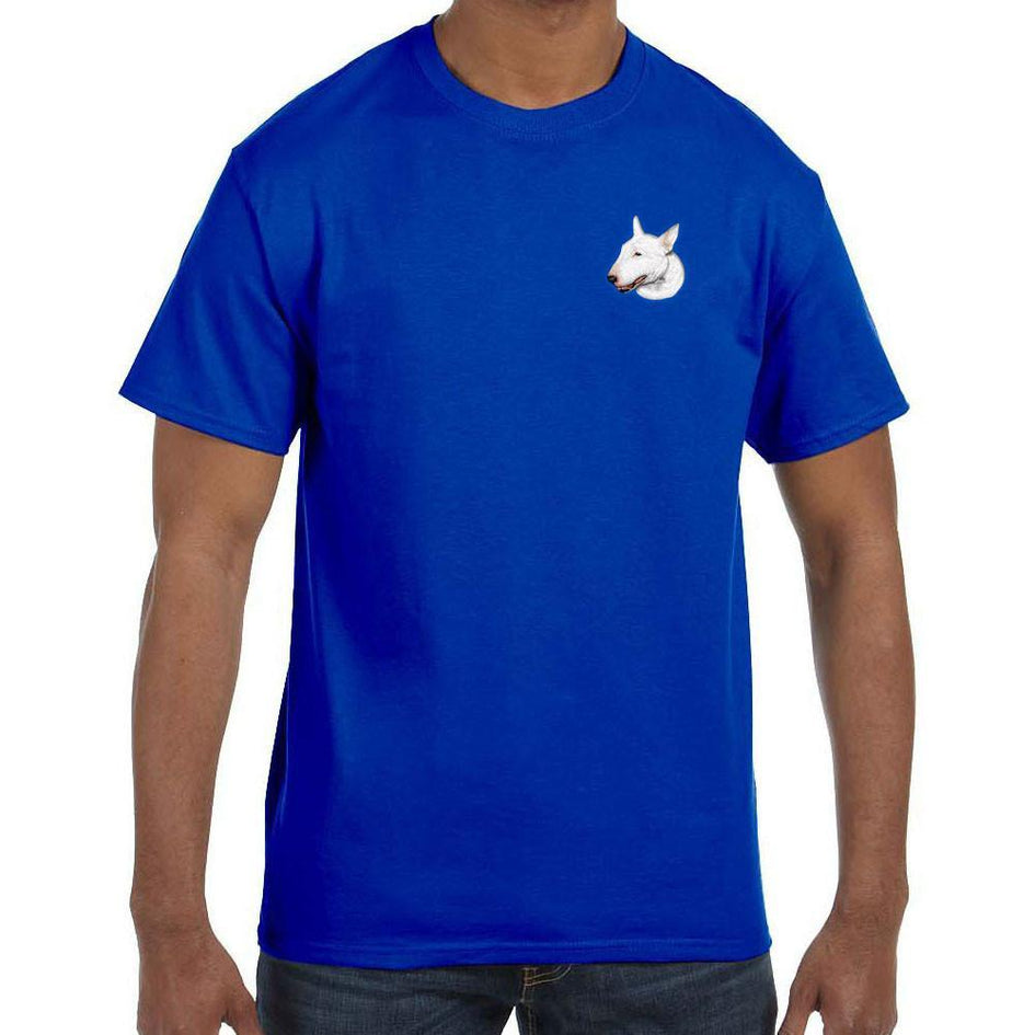 Embroidered Mens T-Shirts Royal Blue 3X Large Bull Terrier D88