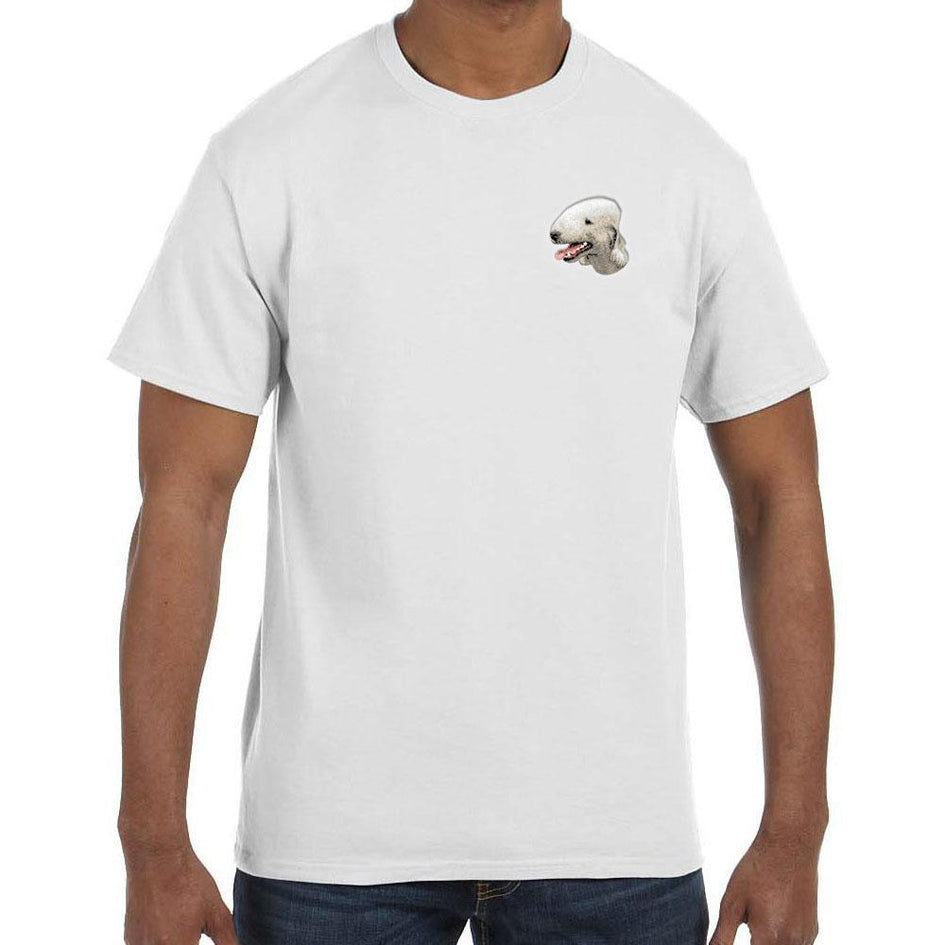 Bedlington Terrier Embroidered Mens T-Shirts