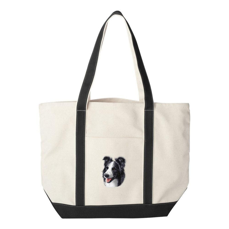Border Collie Embroidered Tote Bag