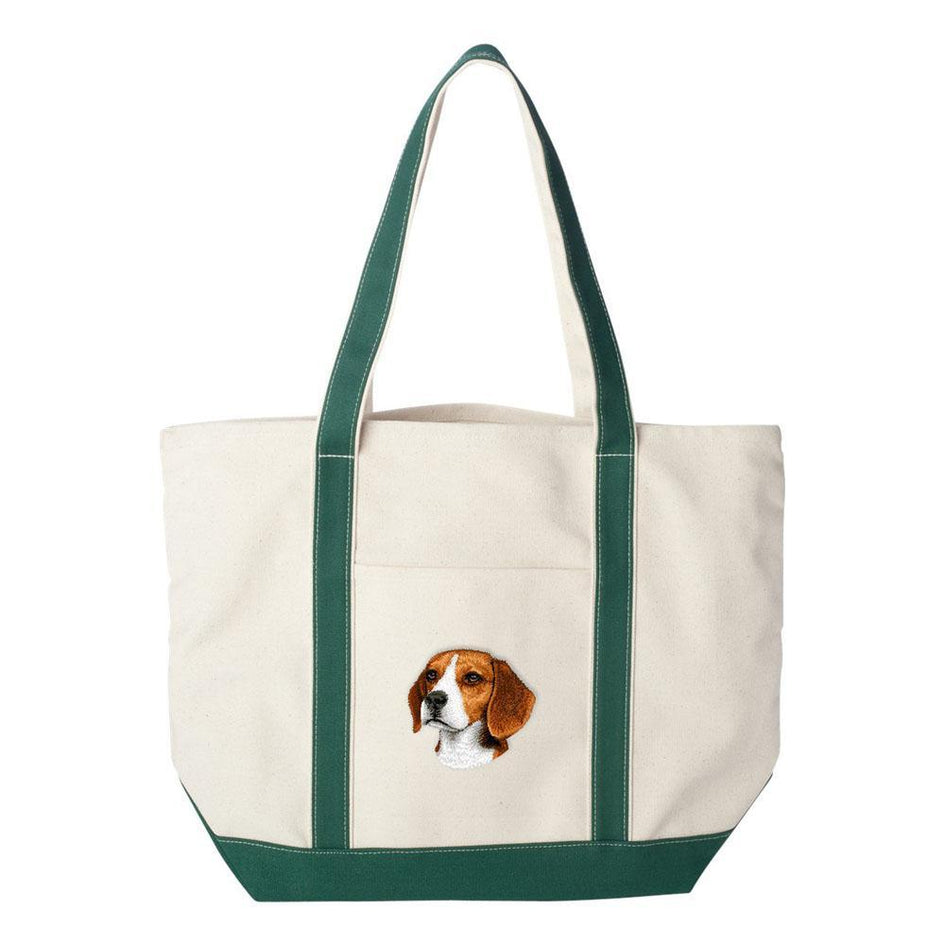 Embroidered Tote Bag Red  Beagle D31
