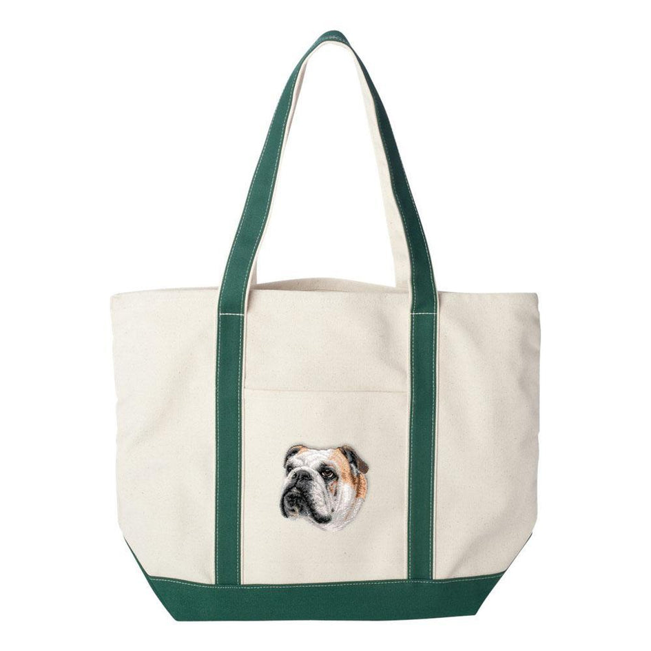 Embroidered Tote Bag Red  Bulldog D59
