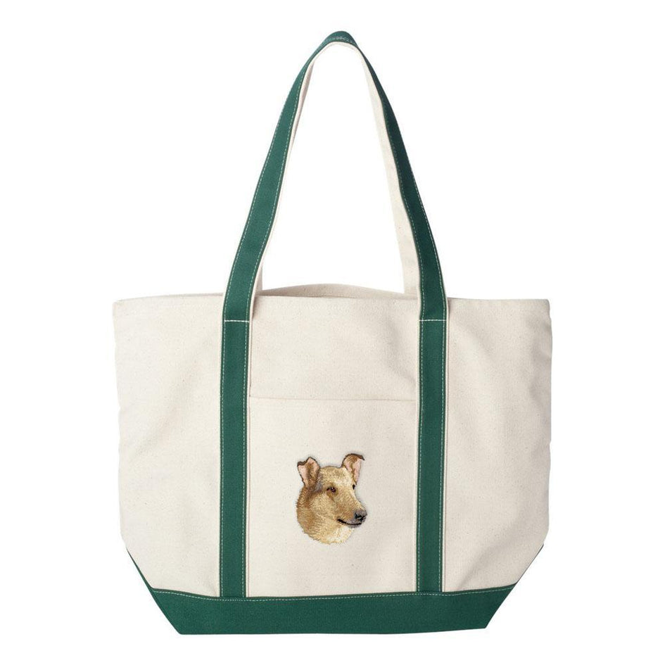 Embroidered Tote Bag Red  Collie D150