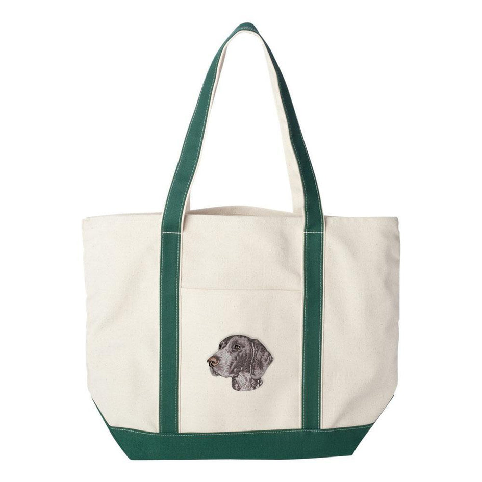 Embroidered Tote Bag Red  German Shorthaired Pointer D131