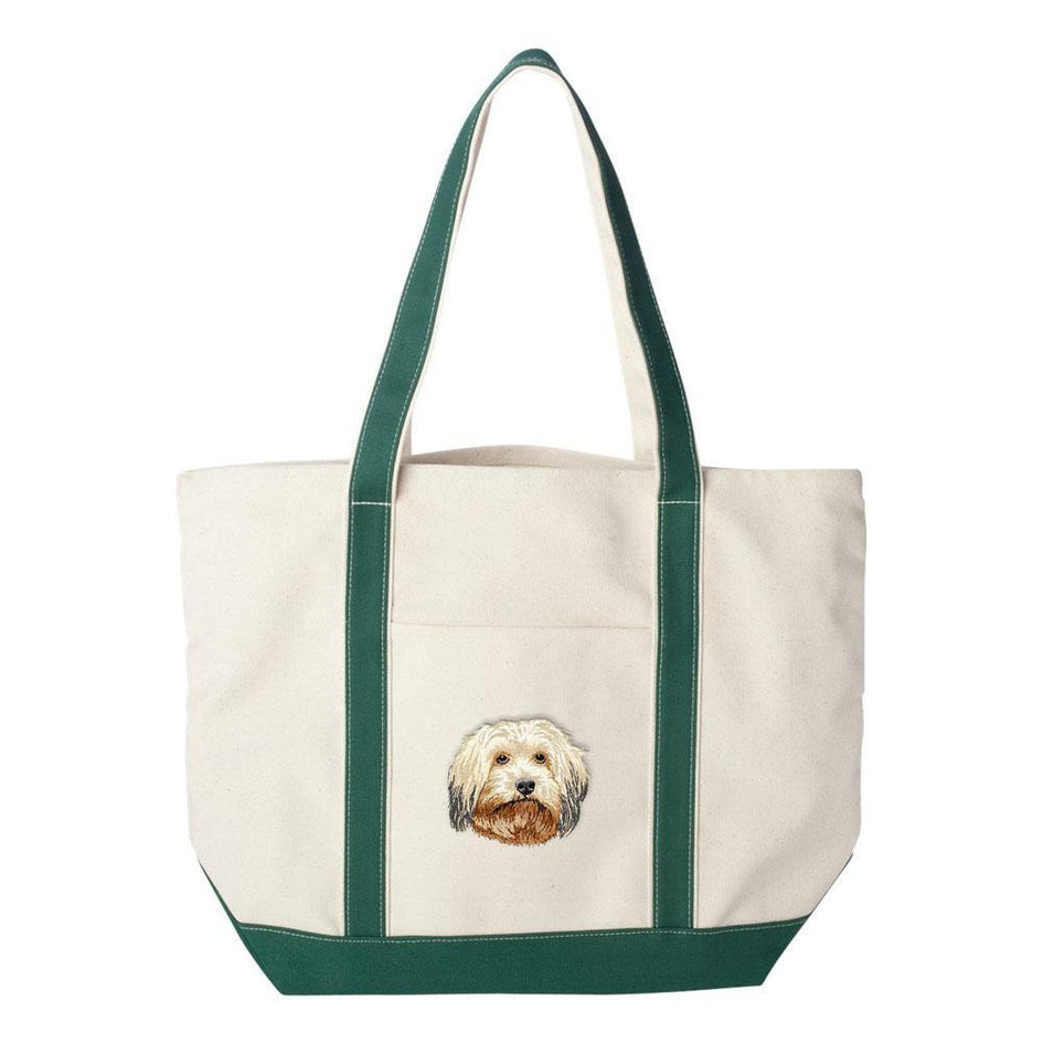 Embroidered Tote Bag Red  Havanese DV372