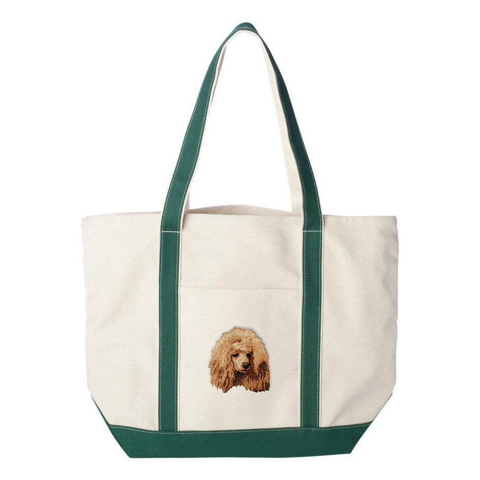 Embroidered Tote Bag Red  Poodle DM449