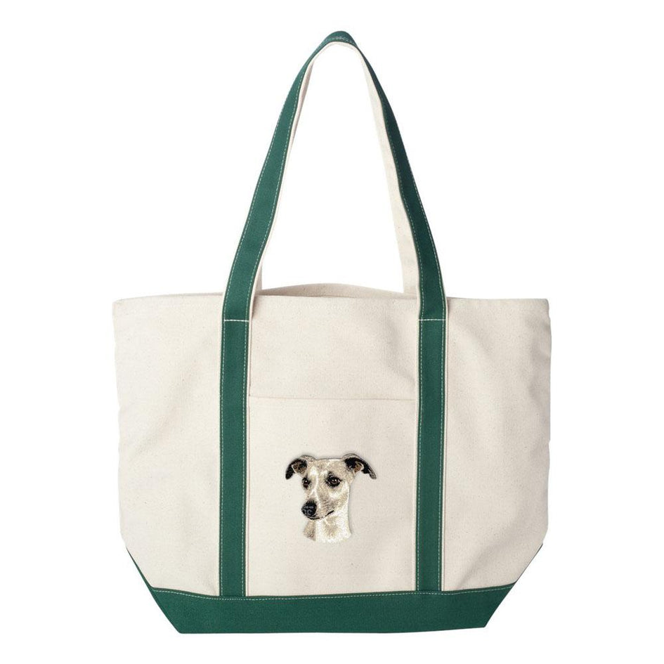 Embroidered Tote Bag Red  Whippet D65