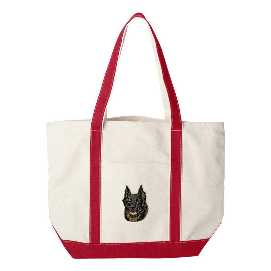 Embroidered Tote Bag Green  Beauceron DV165