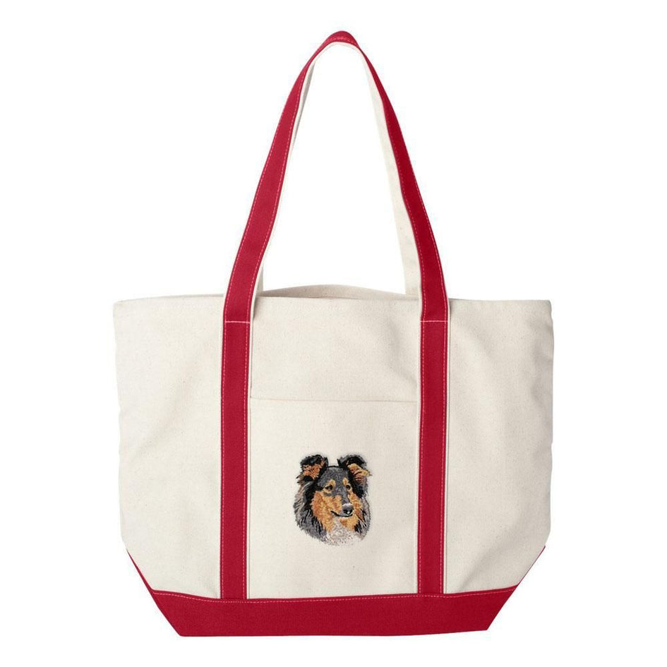 Embroidered Tote Bag Green  Collie DJ395