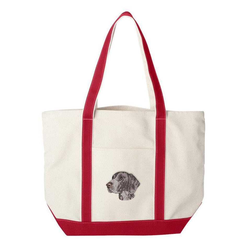 Embroidered Tote Bag Green  German Shorthaired Pointer D131