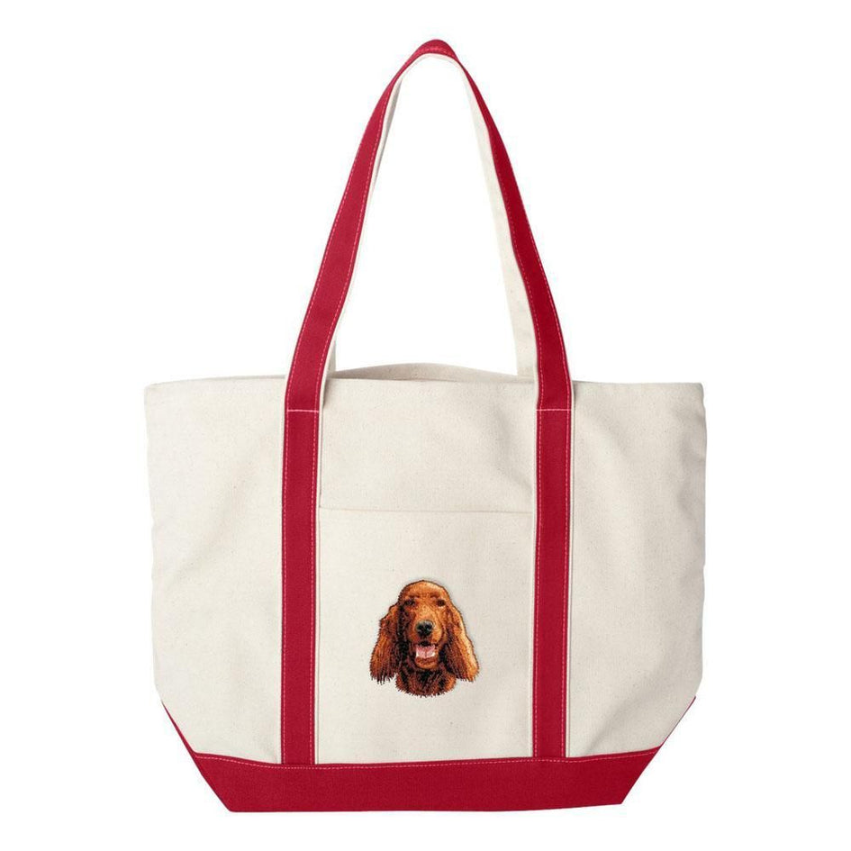 Embroidered Tote Bag Green  Irish Setter D23
