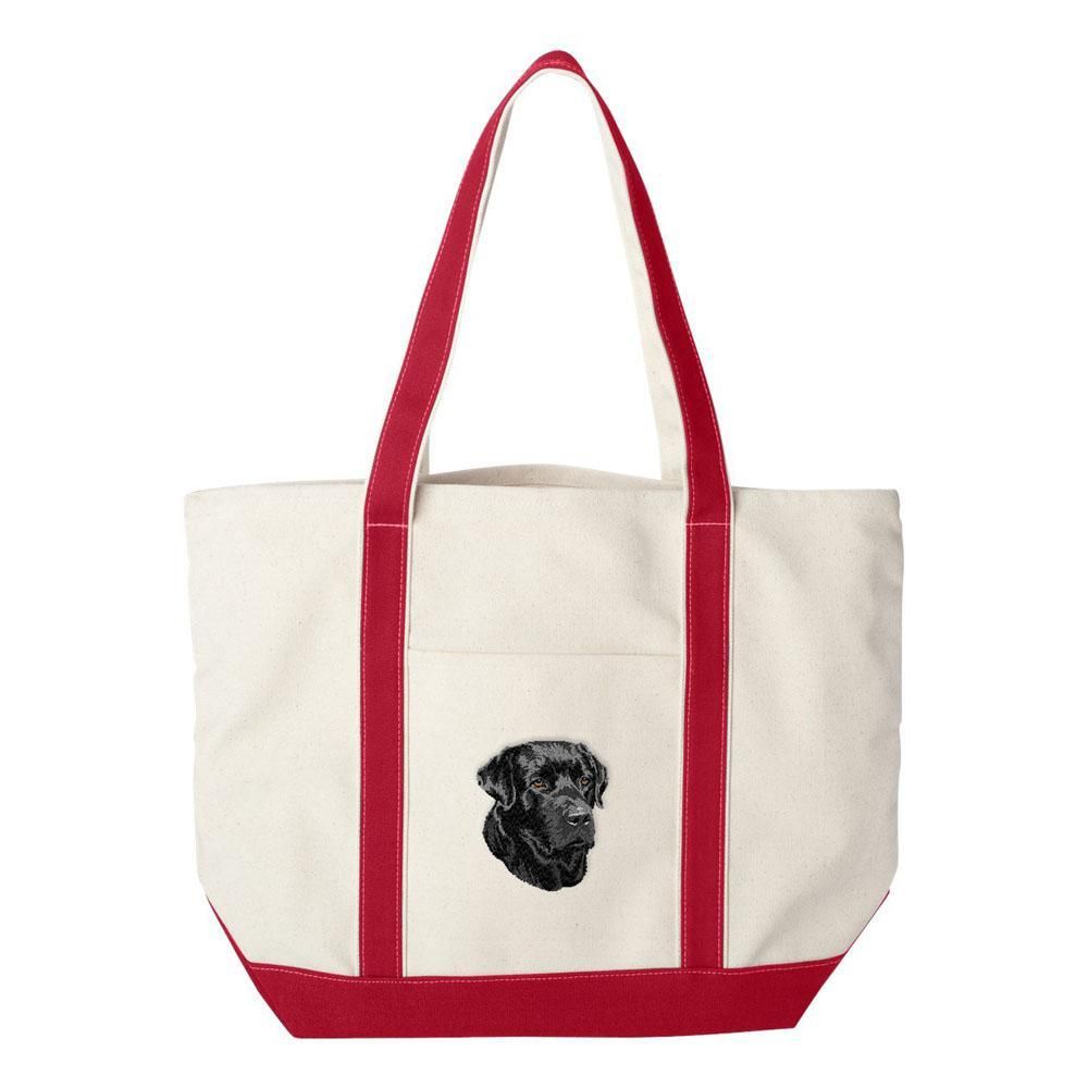 Hand Stitched Black Lab Tote high quality Bag