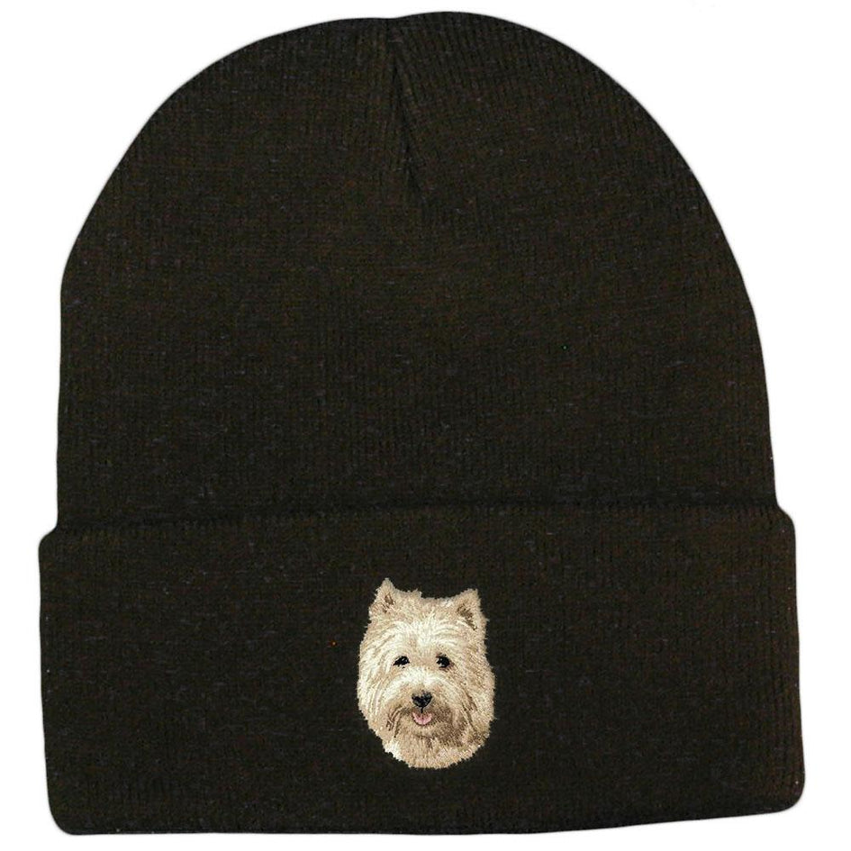 Embroidered Beanies Black  Cairn Terrier D106
