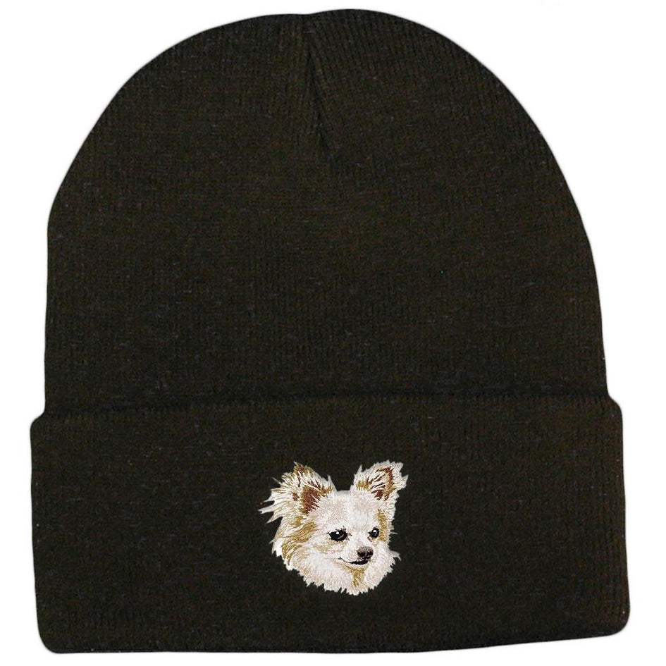 Embroidered Beanies Black  Chihuahua DV206