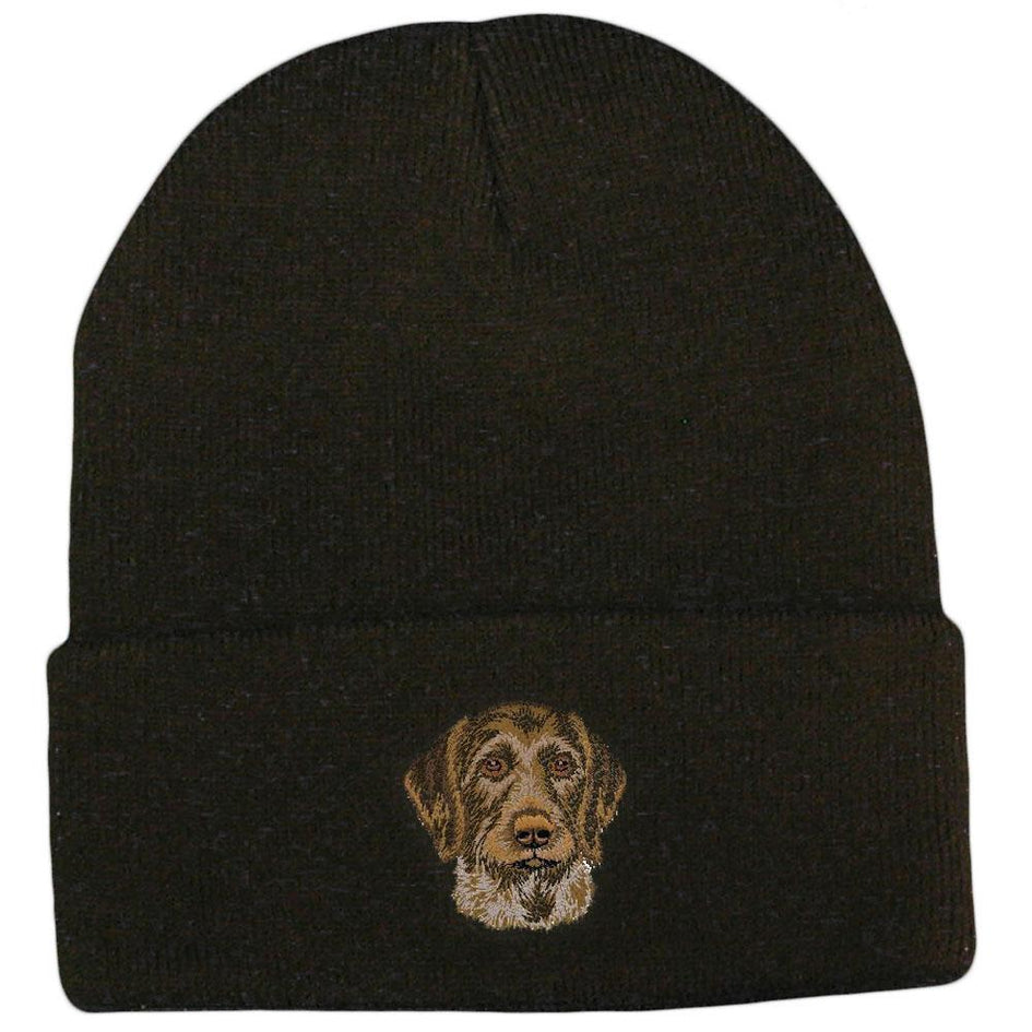 Embroidered Beanies Black  German Wirehaired Pointer DV467