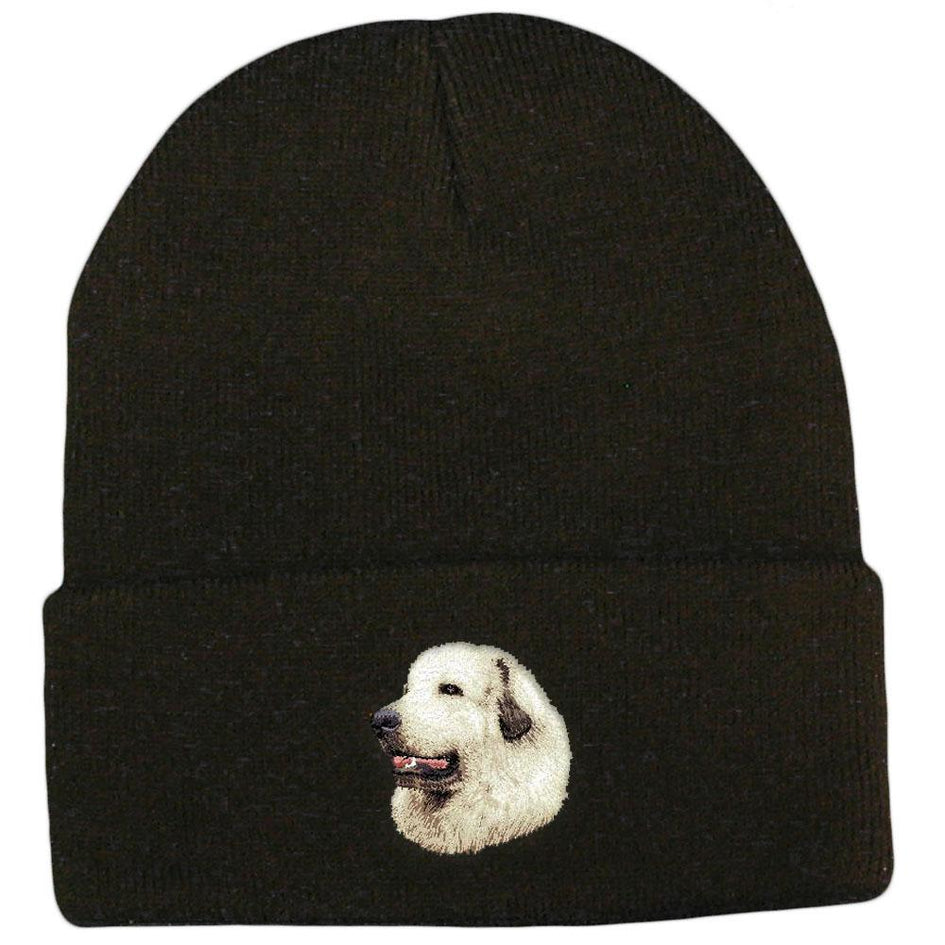 Embroidered Beanies Black  Great Pyrenees D27