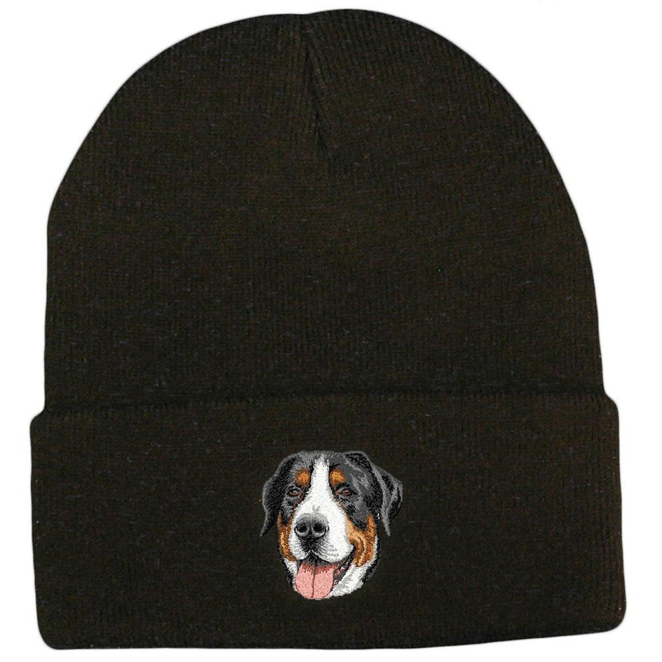 Embroidered Beanies Black  Greater Swiss Mountain Dog DV379
