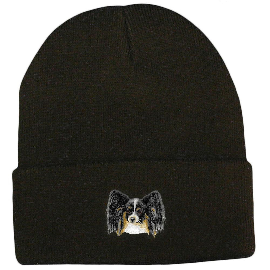 Embroidered Beanies Black  Papillon D151