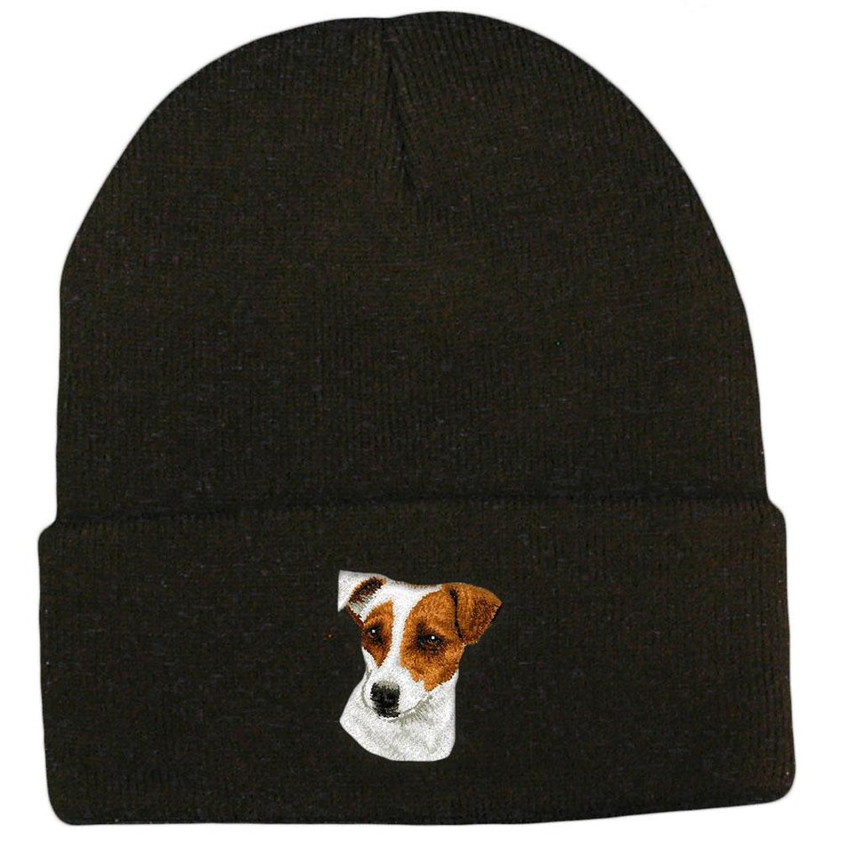 Embroidered Beanies Black  Parson Russell Terrier D26