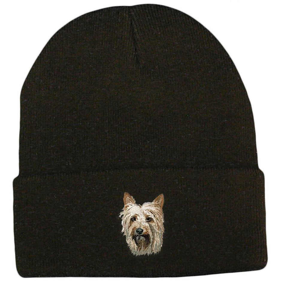 Embroidered Beanies Black  Silky Terrier DM405