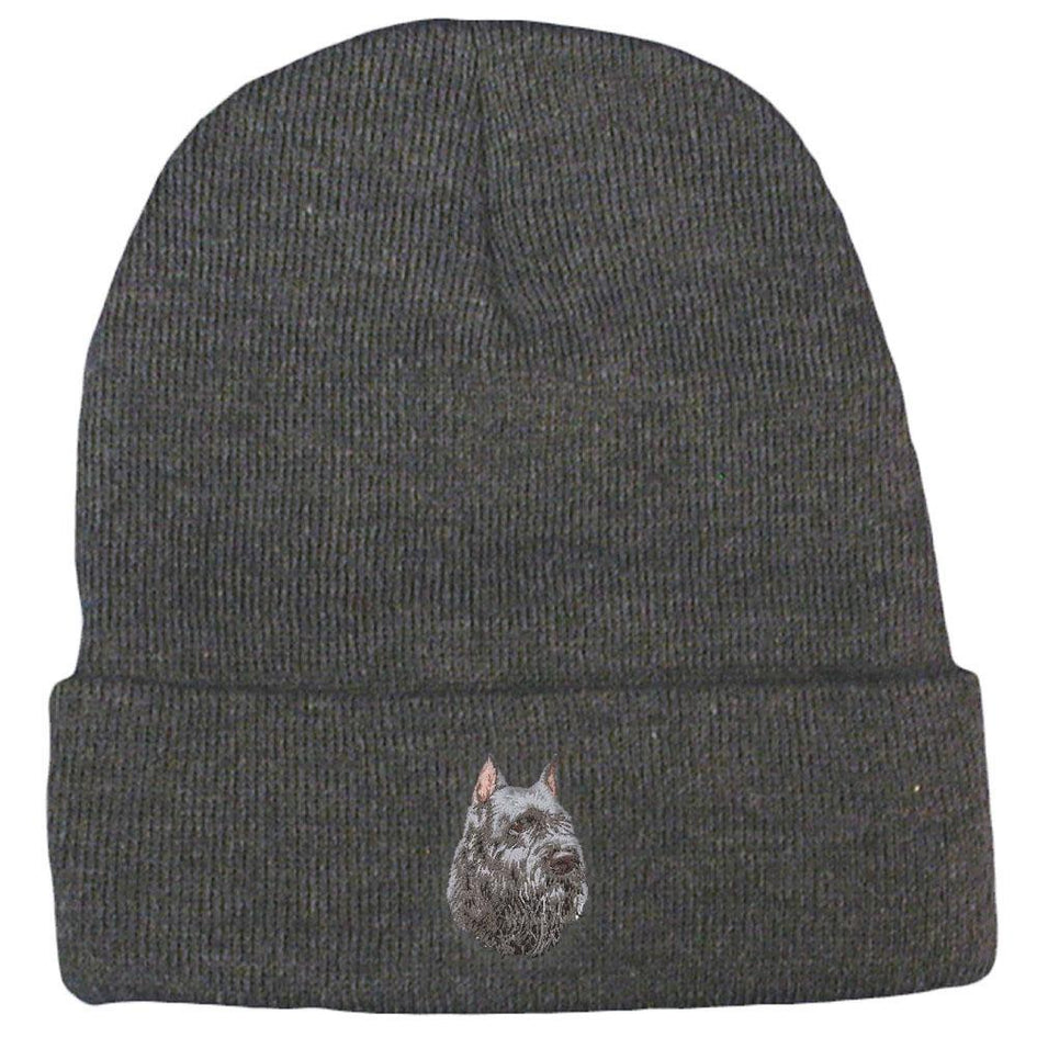 Embroidered Beanies Gray  Bouvier des Flandres D105